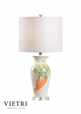 17220 Wildwood Lamps VIETRI Ceramic Cream/Multi Glaze Carota Lamp