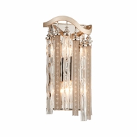176-13-WSL Corbett Lighting Chimera 2 Lt. Wall Sconce with Warm Silver Leaf Finish