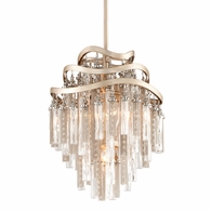 176-43-WSL Corbett Lighting Chimera 3 Lt. Pendant with Warm Silver Leaf Finish