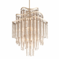 176-710 Corbett Lighting Chimera 10 Lt. Chandelier with Tranquility Silver Leaf Finish