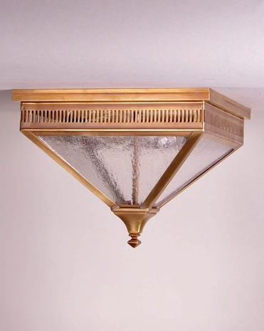 1764 Northeast Lantern Elryan (2) Light Medium Base Flush Fixture With Multiple Glass & Finish Options