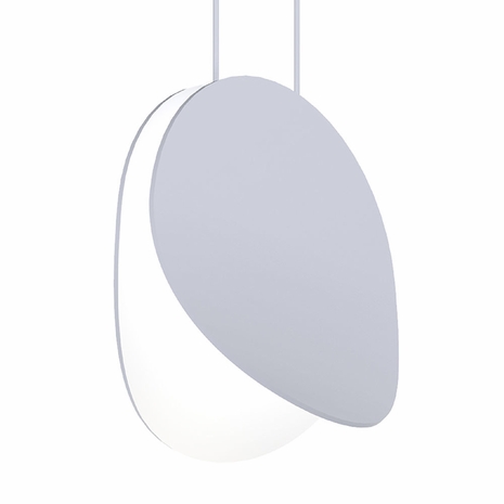 1765.18 Sonneman Malibu Discs Architectural 7 1/2" LED Pendant with Dove Gray Finish