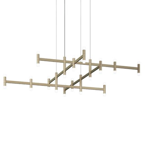 1791.14 Sonneman Systema Staccato Hash Pendant with Brass Finish Finish