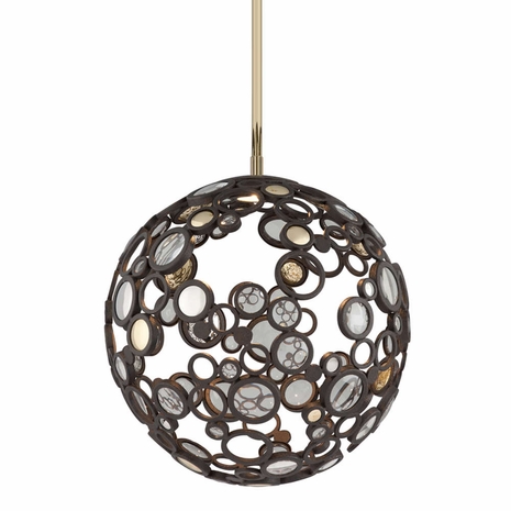 188-41 Corbett Bronze With Brass & Stainless Fathom 1Lt Pendant