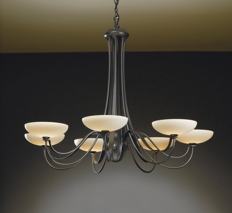 19-145907HG Hubbardton Forge Lighting Fleur Wrought Iron Chandelier