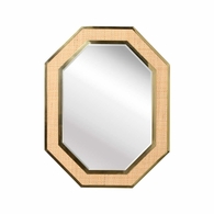 193066 Meg Braff Dunbar Brass And Cane Mirror