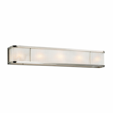 1982.35 Sonneman Art Moderne, Art Deco Rivoli 36 inch Bath Bar in Polished Nickel Finish