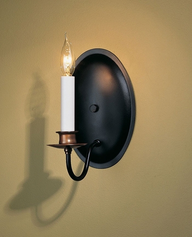20-4210 Hubbardton Forge Lighting One Light, Oval Back Wrought Iron Wall Sconce
