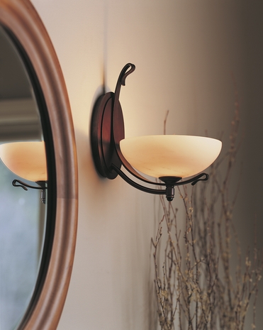 20-8230 Hubbardton Forge Lighting Aegis One Light, Scroll Wrought Iron Wall Sconce