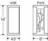 2004 Ultralights Lighting Cygnet Rectangular Wall Sconce