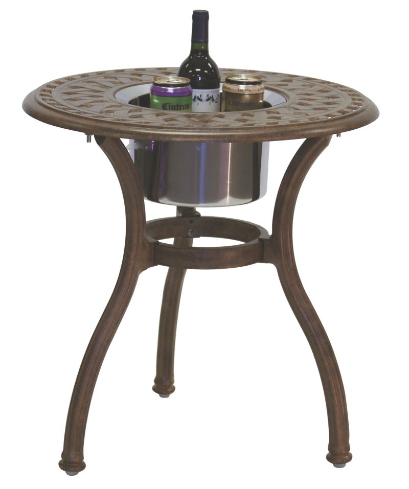 201060RQ Darlee Series 60 24'' Round End Table / Ice Bucket Insert