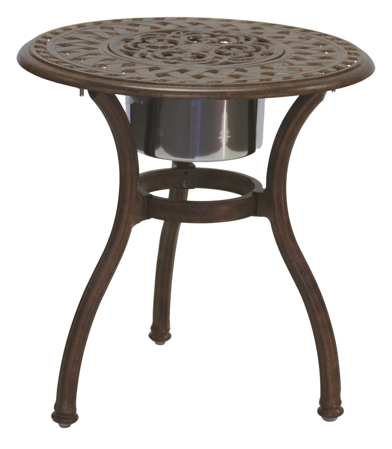 201060RQ Darlee Series 60 24'' Round End Table / Ice Bucket Insert