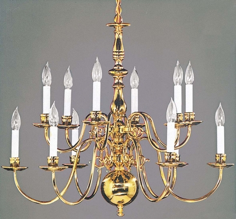2018-12-6 Holtkotter Lighting 2000 18-Light Chandelier in Polished Brass