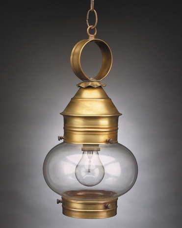 2032 Northeast Lantern Onion (1) Light Medium Base Hanging Fixture With Multiple Glass & Finish Options