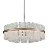 204-48 Corbett Lighting Chime 12 Lt. Chandelier with Silver Leaf Polished Stainless Finish