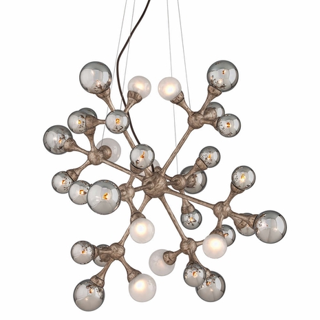 206-432-SGL Corbett Lighting Element 32 Lt. Chandelier with Stria Gold Leaf Finish