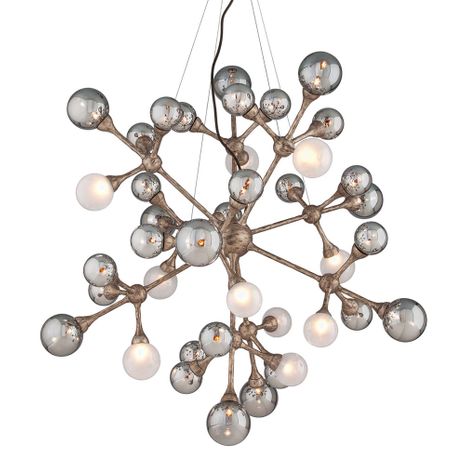 206-440-SGL Corbett Lighting Element 40 Lt. Chandelier with Stria Gold Leaf Finish