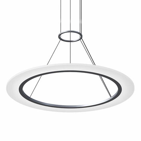 2072.16 Sonneman Arctic Rings 30" Single LED Ring Pendant with Bright Satin Aluminum Finish