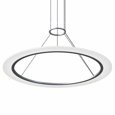 2073.16 Sonneman Arctic Rings 36" Single LED Ring Pendant with Bright Satin Aluminum Finish