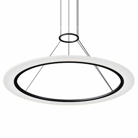 2073.25 Sonneman Arctic Rings 36" Single LED Ring Pendant with Satin Black Finish