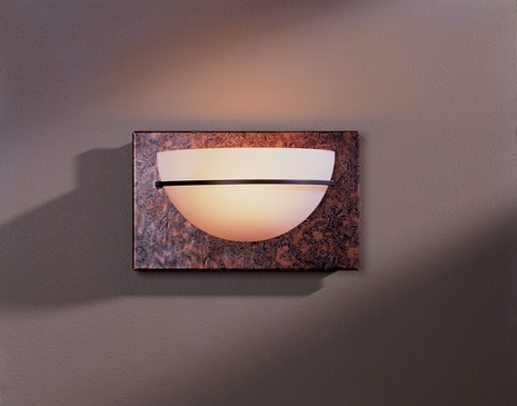 21-7361-SL-20-R Hubbardton Forge Lighting Single Band Wrought Iron Wall Sconce on Slate (Returned Item)