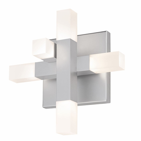 2110.16 Sonneman Connetix&reg; Architectural ADA LED Wall Sconce with Bright Satin Aluminum Finish