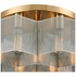 21109/7 ELK Lighting Compartir 7-Light Semi Flush Mount In Satin Brass With Perforated Metal