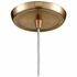 21112/1 ELK Lighting Compartir 1-Light Mini Pendant In Satin Brass With Perforated Metal Shade