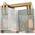 21114/10 ELK Lighting Compartir 10-Light Linear Chandelier In Satin Brass With Perforated Metal Shades