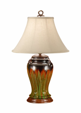 21158 Wildwood Lamps Colors Rising Lamp with Hand Decorated Earthenware