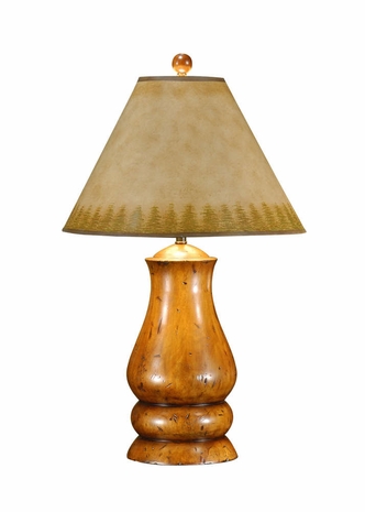 21167 Wildwood Lamps Salt Cellar Lamp with Hand Made and Finished Old Wood