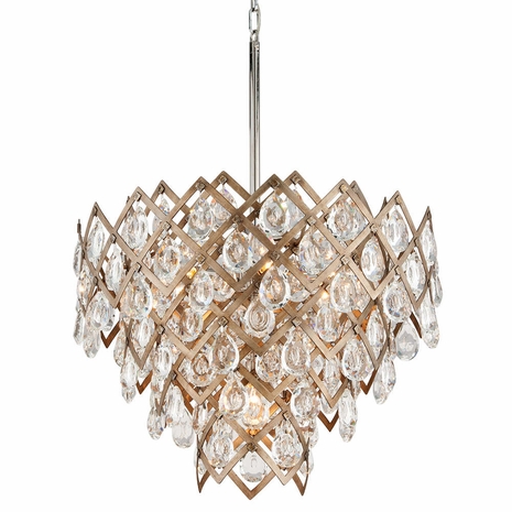 214-47 Corbett Lighting Tiara 7 Lt. Chandelier with Vienna Bronze Finish