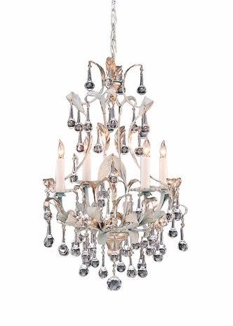 215 Wildwood Lamps Silver Crystal Chandelier