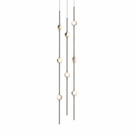 2161.13W-S Sonneman Constellation Systems Andromeda Short 6" Round LED Pendant with Satin Nickel Finish