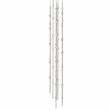 2162.13C-T Sonneman Constellation Systems Andromeda Tall 12" Round LED Pendant with Satin Nickel Finish