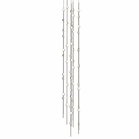 2162.13W-T Sonneman Constellation Systems Andromeda Tall 12" Round LED Pendant with Satin Nickel Finish