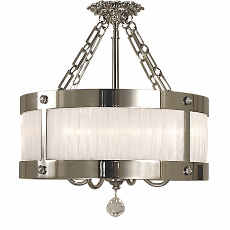 F-2164 Framburg 5-Light Polished Silver Astor Flush / Semi-Flush Mount
