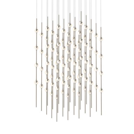 2168.13W Sonneman Constellation Systems Cosmic Cube 20" LED Pendant with Satin Nickel Finish