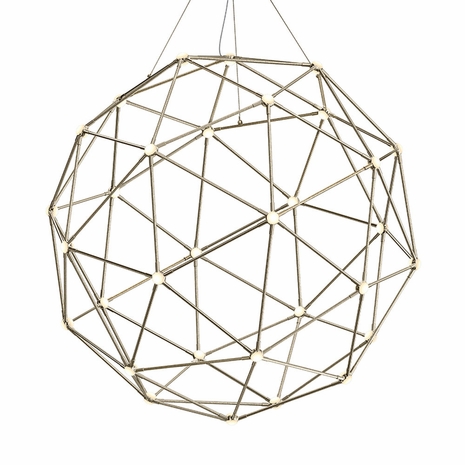2170.13W Sonneman Constellation Systems Hedron LED Pendant with Satin Nickel Finish