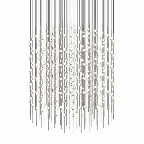 2172.13W Sonneman Constellation Systems 48" Centaurus Cylinder LED Pendant with Satin Nickel Finish