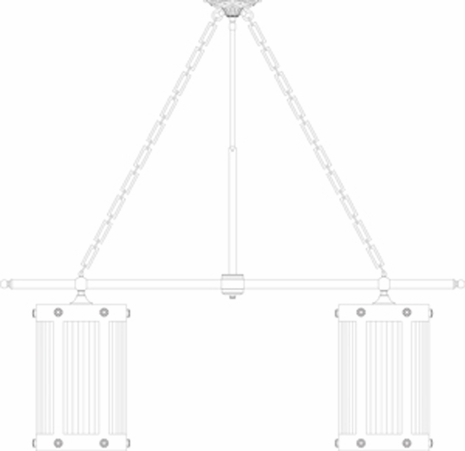 2172 Framburg Lighting Astor 2 Light Island Chandelier