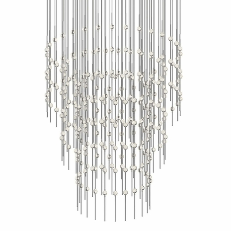 2174.13C Sonneman Constellation Systems 48" Centaurus Pyramid LED Pendant with Satin Nickel Finish