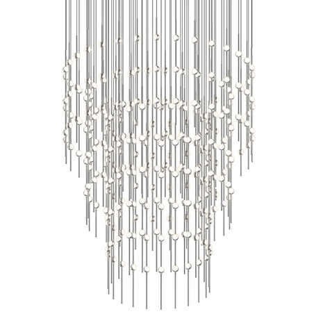 2174.13W Sonneman Constellation Systems 48" Centaurus Pyramid LED Pendant with Satin Nickel Finish