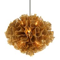 218-412-GL Corbett Lighting Pulse 12 Lt. Chandelier with Gold Leaf Finish