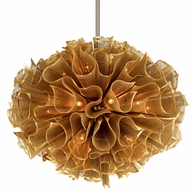 218-420-GL Corbett Lighting Pulse 20 Lt. Chandelier with Gold Leaf Finish