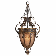219142ST Fine Art Lamps 3 Light Castile 22" Round Pendant with Bronze Finish
