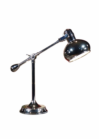 22031 Wildwood Lamps Ball Shade Table Lamp with Fully Adjustable Solid Brass Nickel Plated