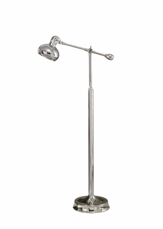 22033 Wildwood Lamps Ball Shade Floor Lamp with Fully Adjustable Solid Brass and Nickel Plated