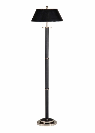 22043 Wildwood Lamps Leather Column Floor Lamp
