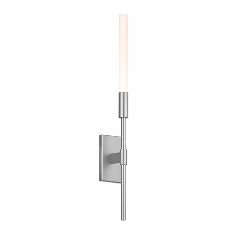 2210.16 Sonneman Wands Architectural 1-Arm LED Sconce with Bright Satin Aluminum Finish